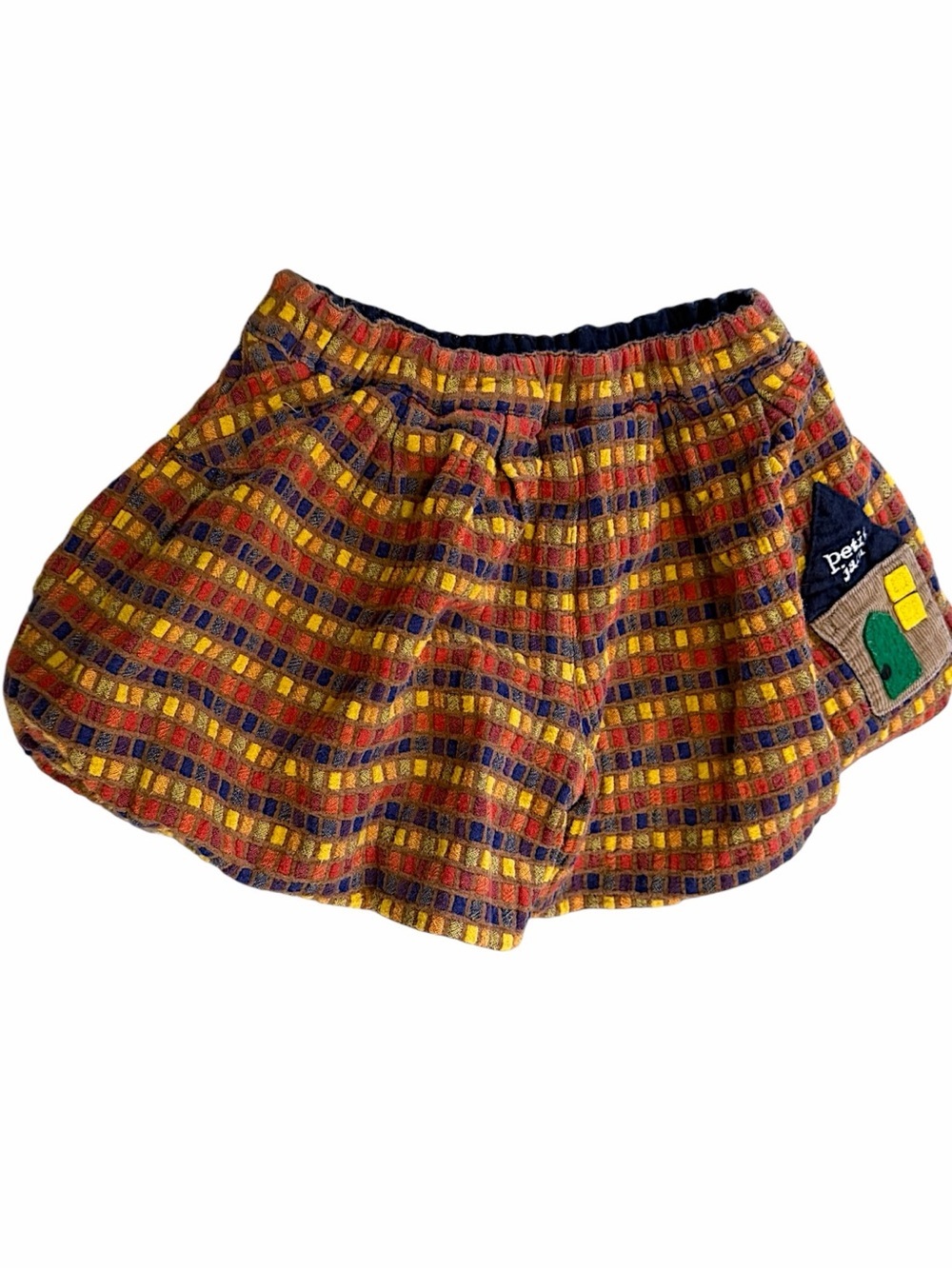 Boutique Petit Jam Toddler Girls Plaid Balloon Bubble Shorts 2T Whimsical Boho